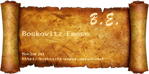 Boskovitz Emese névjegykártya